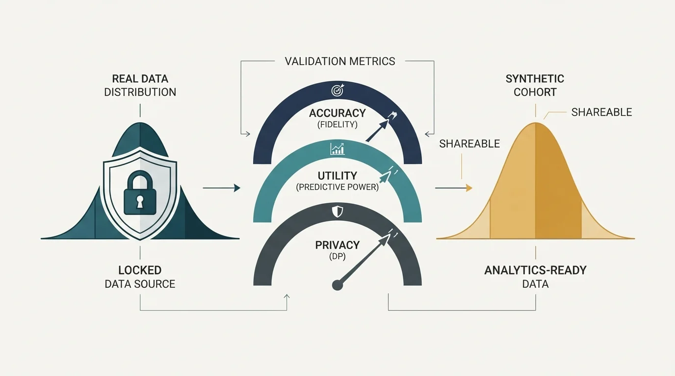 Synthetic Health Data for Pharma Collaboration model diagram